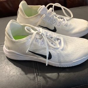 White Nike Free Run Sneakers